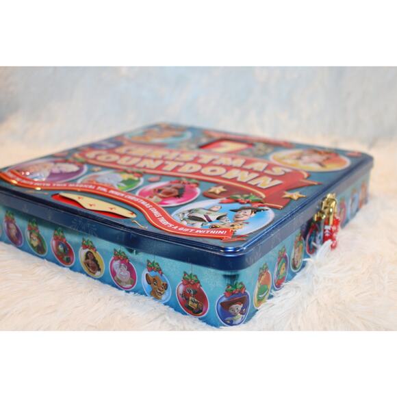 Disney Christmas Countdown Tin Book Set 7 Days w/ Stickers & Lock 2020 - Picture 5 of 5